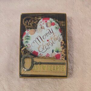 Art ❤️ Hearts Merry Christmas Ornament with Key